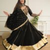 Reversible 5 : Elegant Black Plain and Coffee Brown with Sequence Print