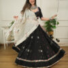Elegant Black Designer Mirror work Chaniya Choli