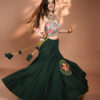 Bottle Green - Sleeveless Gamthi Mirror Work Outfit