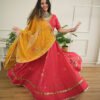 Hot Pink Mirror Work Chaniya Choli